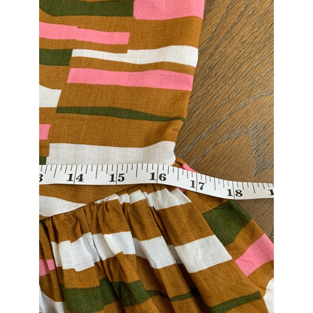 ASOS Design Voile Picnic Midi Sundress Striped Print Women's Size 6 - Picture 9 of 12